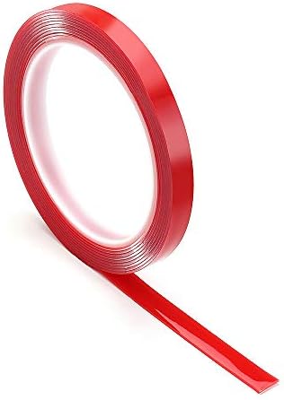 MMOBIEL 2 mm dwustronna taśma montażowa akrylowa taśma klejąca, mocna taśma o długości 25m, odporna na warunki atmosferyczne, usuwalna, czerwona