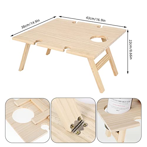 Huatol Portable Wine Picnic Table,Large Foldable Outdoor Charcuterie Table And Wine Glass Holder,17”X 15”Wooden Tray Holds Food,Perfect Picnic Table For Outdoors Or Indoors. #TOP4