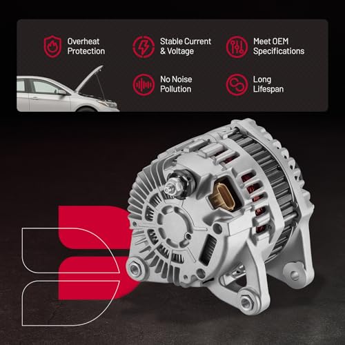 Image of BDFHYK 11343 Alternator Compatible with Nissan Sentra 2.0L l4 2007-2010