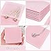 10 PCS 3.15x3.15 In Jewelry Packaging Microfiber Jewelry Pouch, Luxury Gift Fixed Strap Envelope Style Packaging for Earrings Necklace Packaging (Pink)