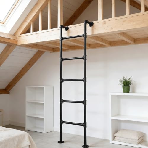 Échelle murale de grenier 155 cm avec ancrage robuste pour cave