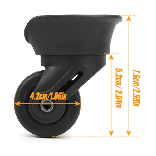 Volein Kofferrollen 1 Pair Koffer Ersatzrollen Robust Gepäck Ersatzrollen Koffer Ersatzteile (V-72A)