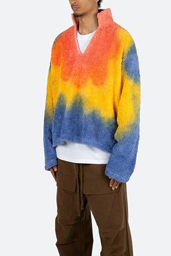 mnml Men's Tie Dye Sherpa Pullover2