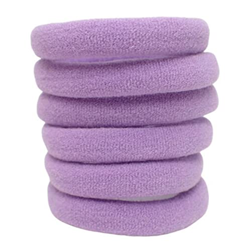 Topkids Accessories Thick Hair Bands for Women and Girls Hair Bobbles Elastic HairBands Ponytail Holders Hair Ties Hair Elastics Hairbands Women (Lilac)