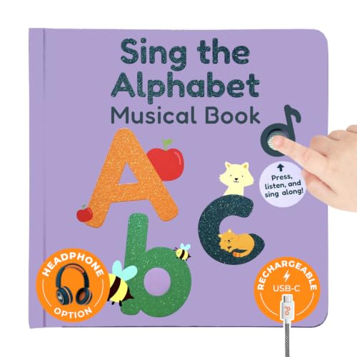 Image of Cali's Books Alphabet Book for Toddlers 1-3 - Learn ABC, Musical Books for Kids, Interactive Baby Toddler Sound Book, Educational Song Learning Toys, Headphone Jack, Singing and Speech Music Toy