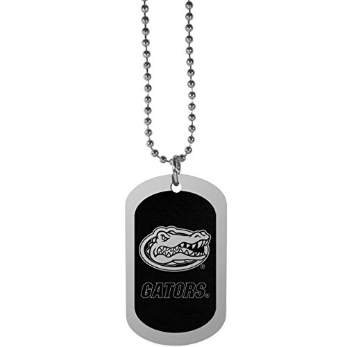 NCAA Siskiyou Sports Fan Shop Florida Gators Chrome Tag Necklace 26 inch Black