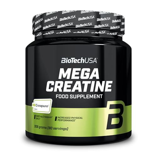 BioTechUSA Mega Creatine │ Fórmula de marca registrada Creapure® │ Fórmula micronizada │ Pureza y fiabilidad excepcionales, 306 g, Sin sabor