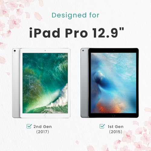 BELLEMOND | Kent Paper Screen Protector for iPad Pro 12.9” (2nd/1st Gen, 2017/15 - w/Home Button) | Smooth Surface PET Film for Sketching & Note-Taking | Made in Japan | 2 Set