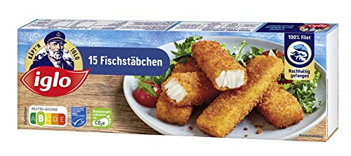 Käpt'n iglo Fischstäbchen - aus 100 % Alaska Seelachs-Filet - 15 Stück, 450 g (Tiefgefroren)