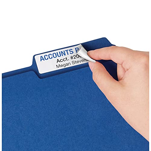 Avery Extra Large File Folder Labels, Removable Adhesive, Matte White, 15/16" X 3-7/16", 450 Labels (8425) #TOP3