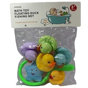 MUMUSO Bath Toy-Floating Duck/Fishing Net/6971710954508