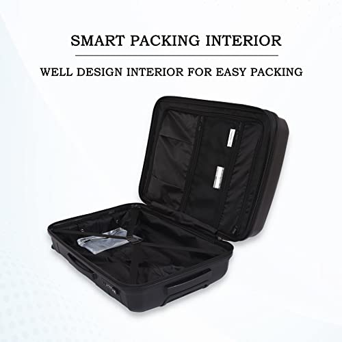 Image of it luggage Momentous Black Check-in Trolley Bag -24 inches Expandable Polypropylene Hardsided with TSA Lock & Wet Pouch Inside 8 Wheel Trolley Bag