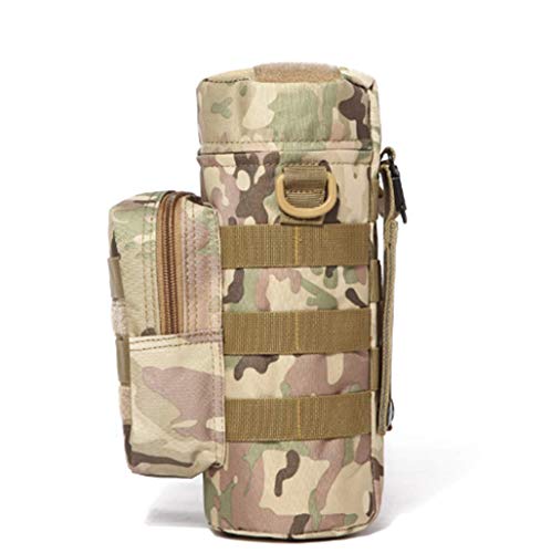 Jipemtra Tactical Military Molle Water Bottle Pouch H2O Hydration Carrier Holder Military Molle Tactical Travel Carry Bag Case For Outdoor Activities Running Cycling Camping (Green) #TOP2