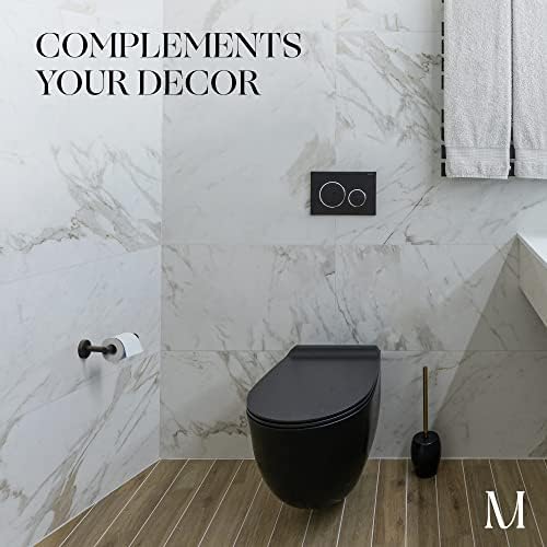 Marmolux Acc - Matt Black Toilet Roll Holder | 4.7 Inches Open Arm Toilet Tissue Holder | Kitchen Hand Towel Rack Bathroom Hardware | Stainless Steel Matt Black