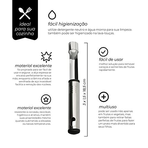 Mimo Style Extrator de Polpa, Feito Inteiramente de Aço Inoxidável. Perfeito Para Remover Caroços de