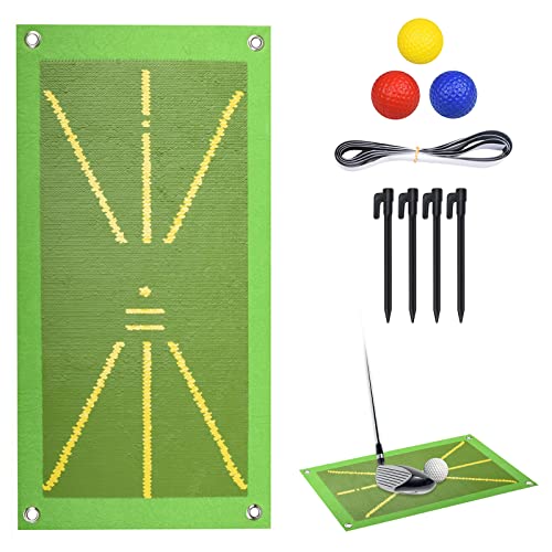 Takezuaa Golf Training Mat for Swing Detection Batting | Analysis Swing Path and Correct Hitting Posture Golf Practice Mat,Advanced Golf Hitting Mat for Indoor/Outdoor,Golf Training Aid Equipment Cover