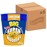 Batchelors Big Super Noodles Chicken Flavour Instant Snack Pot, 100 g (Pack of 6)