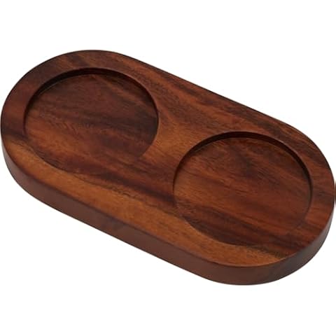 GORGECRAFT Acacia Wood Salt and Pepper Mill Tray Cover