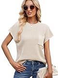 hathne Summer Short Sleeve Sweater for...