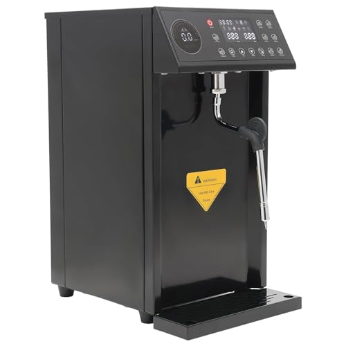Hlixzoy Máquina De Espuma De Leche con Vapor De Temperatura Constante Tienda Comercial De Té con Leche Pequeña Máquina De Vapor Único De Calentamiento De Bebidas Multifunción Completamente Automática