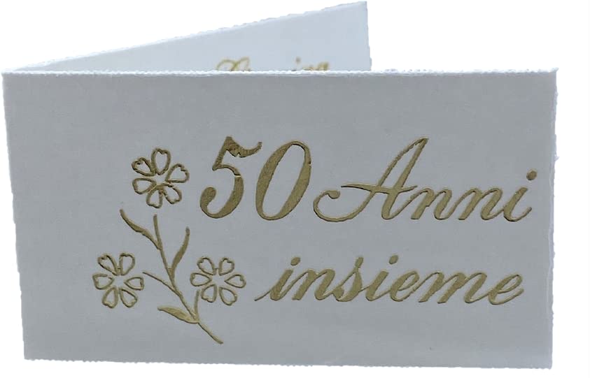 Bigliettini Anniversario 25° Anno Bomboniera 4,5 X H 2,5 Cm Set 20 Pz Art 12678c