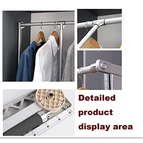 Support de rangement pour penderie robuste en aluminium avec rail fluide - 4