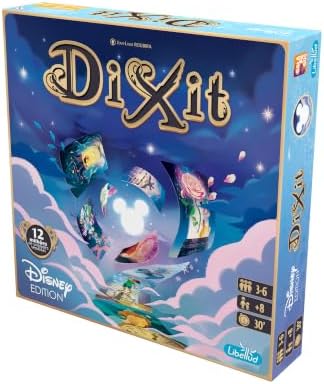 Asmodee, Dixit: Disney Edition, Jogo de Tabuleiro | 3 a 6 Jogadores, Idade 8+, Partidas de 30 Minutos, Jogo de Conexão e Adivinhação