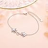 S925 Sterling Silver Frog Heart Anklet Ankle Foot Bracelet for Women