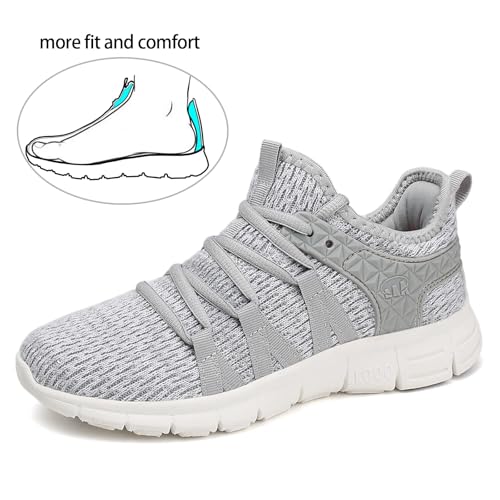 Image of INZCOU Running Shoes Lightweight Tennis Shoes Non Slip Gym Workout Shoes Breathable Mesh Walking Sneakers