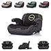 Chipolino Kindersitz Sitzerhöhung Trono Isofix Rückenlehne Gruppe 3 (22-36 kg), Farbe:black
