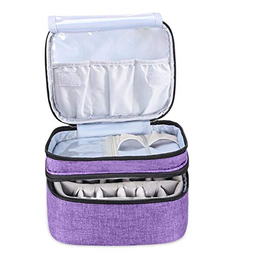 Awayhall Mallette De Transport pour Huiles Essentielles, Sac De Stockage D'huile Essentielle pour Vernis À Ongles Double Couche À 30 Compartiments Boîte À Huile Essentielle – vue 3
