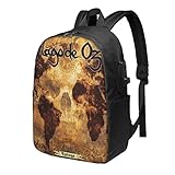  Oudrspo Mago De Metal Oz Laptop Backpack, Travel Business Backpack for Men with USB Charging Port,College Fits Up to 17 Inch Notebook Computer Back Pack Bag