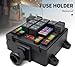 Edinstry 12V 5-Pin Relay Fuse Box Waterproof Automotive Blade Fuse Holder for Car RV Truck Multi-Circuit Lighting Audio Control Terminal Modification Wiring Block
