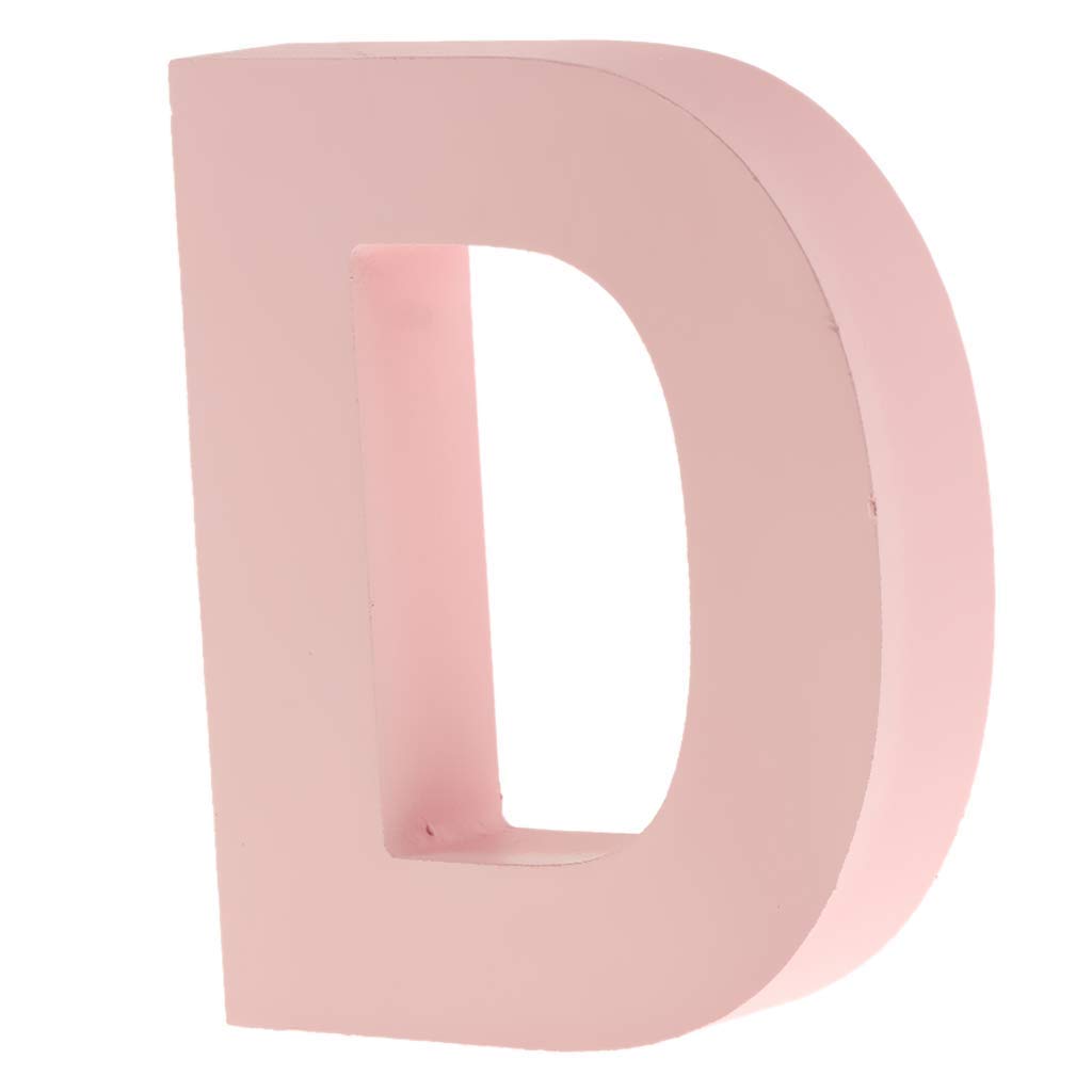 Unbekannt Wooden 26 Alphabet Letters Marquee Letters Wall Door Hanging Sign A-Z for Kids Room Nursery Room Decorations Pink (D)
