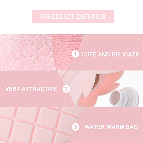 EXCEART Mini Material de Silicone Garrafa De Água Quente Saco de Água Quente Com Malha Cobertura de