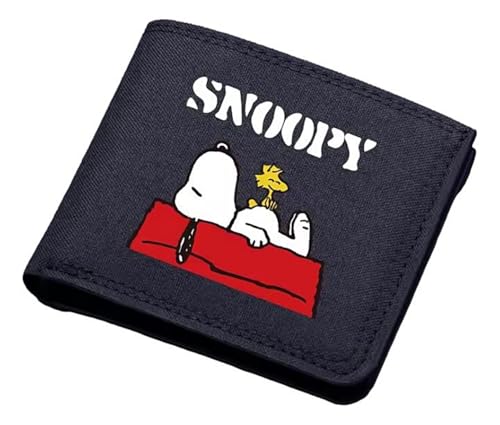 TCB Creations Snoopys Cartoon Dog on Dog House Mens Bi Fold Wallet