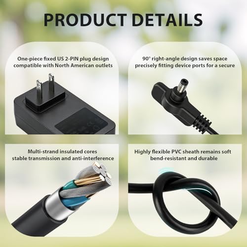 SMSZQR 12V Power Charger for Shark FlexBreeze Cordless Portable Mist Fan by SMSZQR - Used condition - Image 2