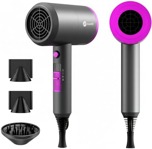 slopehill Professional Ionic Hair Dryer, Powerful 1800W Fast Dryi...
