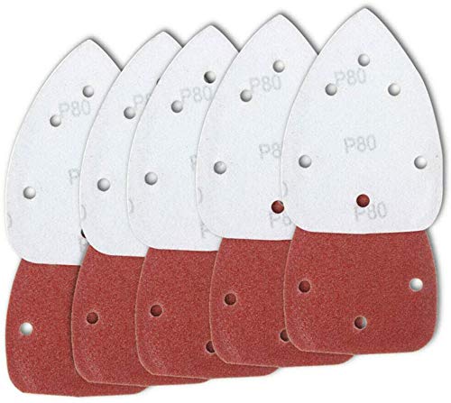 10 fogli di carta vetrata a triangolo a 6 fori