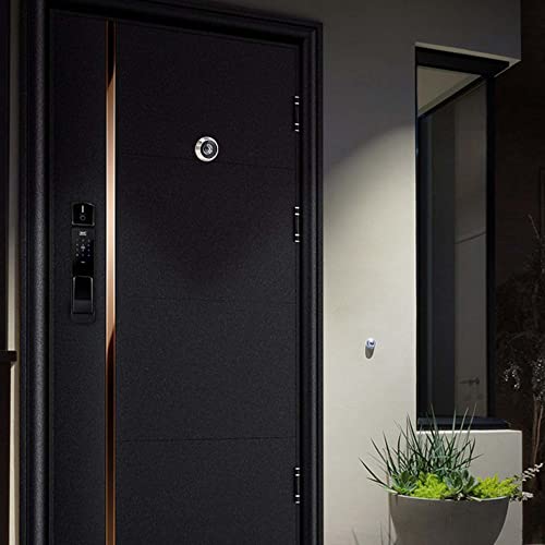 Peephole Front Door Viewer With Privacy Cover, One-Way 200 Degrees,5/8 Inch Bore,Used On Doors 1.57 In To 2.48 In Thick,Black Cat Eye #TOP5