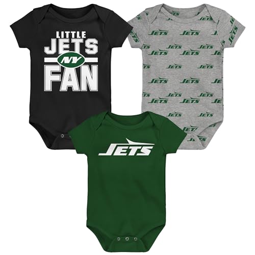 Outerstuff Newborn New York Jets Little Tike 3-Piece Bodysuit Set