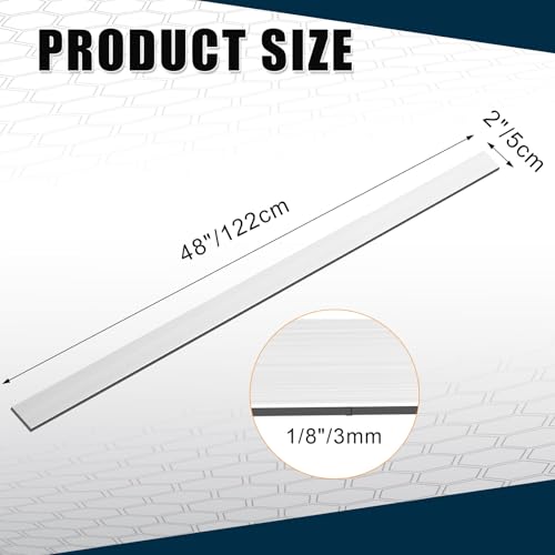 Image of Zonon 2 Pcs 6061 Aluminum Flat Bar 1 /8 Thickness x 2'' Width x 48'' Length General Purpose Plate Metal Aluminum Bar