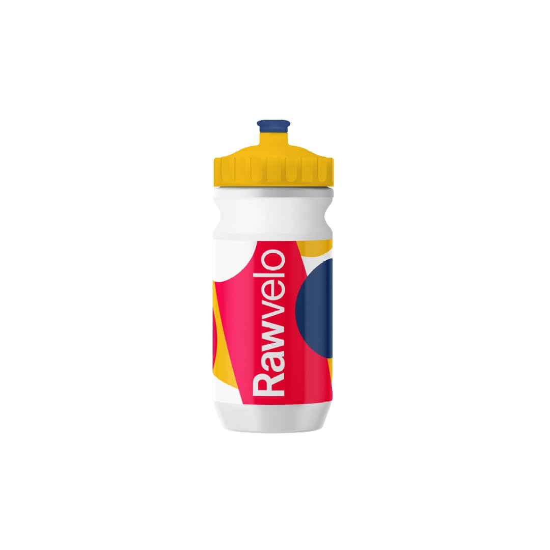 Rawvelo Yellow 600Ml Water Bottle, Bpa Free Reusable Sports Cycling Water Bottle, Squeezy Bidon, Screw-On Cap & Leakproof Pull Lid - Drink On A Bike, At The Gym, In The Car Or Outdoor