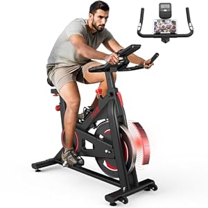 Dripex Heimtrainer Fahrrad mit Magnetischem Widerstand, Indoor Fitnessbike mit 8KG Schwere Schwungrad,Herzfrequenzmonitor&LCD Monitor,Stille Stationäre Fahrräder für zu Hause,Max.150kg