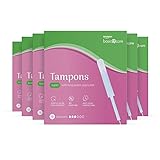 Amazon Basic Care Tampones Super, con aplicador plástico largo, 6 paquetes de 18 (total 108)