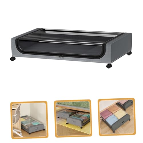 Contenedor bajo cama con ruedas ventana transparente y estructura resistente 8