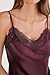 Intimissimi Woman's Lace and Silk Top in Burgundy, Size M