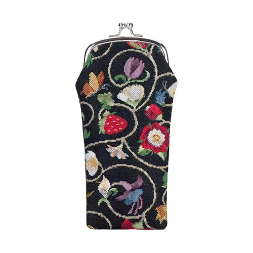 Signare Tapestry Glasses Case for Women Eyeglass Case with Garden Flower and Creatures (Jacobean Dream, GPCH-JACOB)