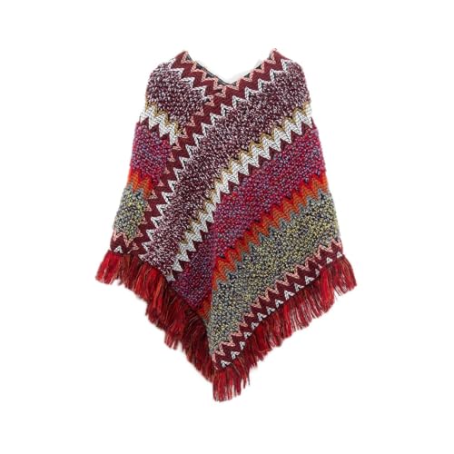Image of Women's V Neck Poncho Soft Cape Fashion Off The Shoulder Knit Sweater Spring Loose Convertible Knitwear