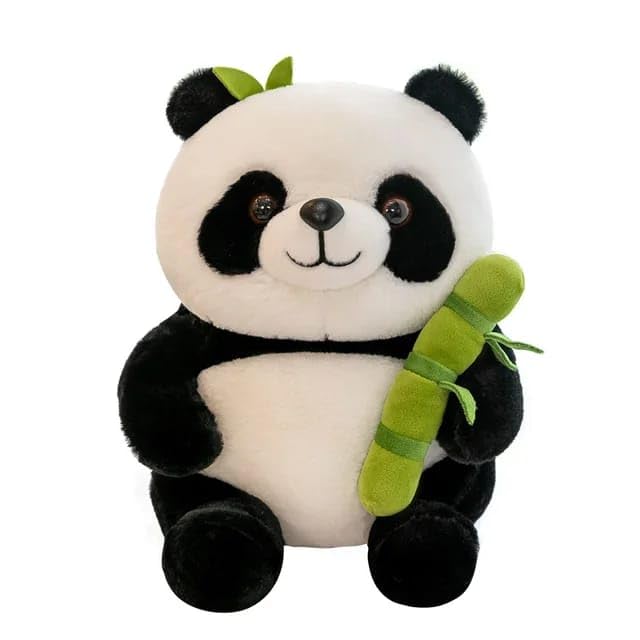 V VANTRAV VANTRA Best Bamboo Panda Teddy Soft Toys, Adorable Cute Soft Panda in Bamboo Stuffed Animals Soft Toys for Girls & Boys, Cute Plushies Doll Gifts for Kids (Bamboo Big Panda Green, 30CM)